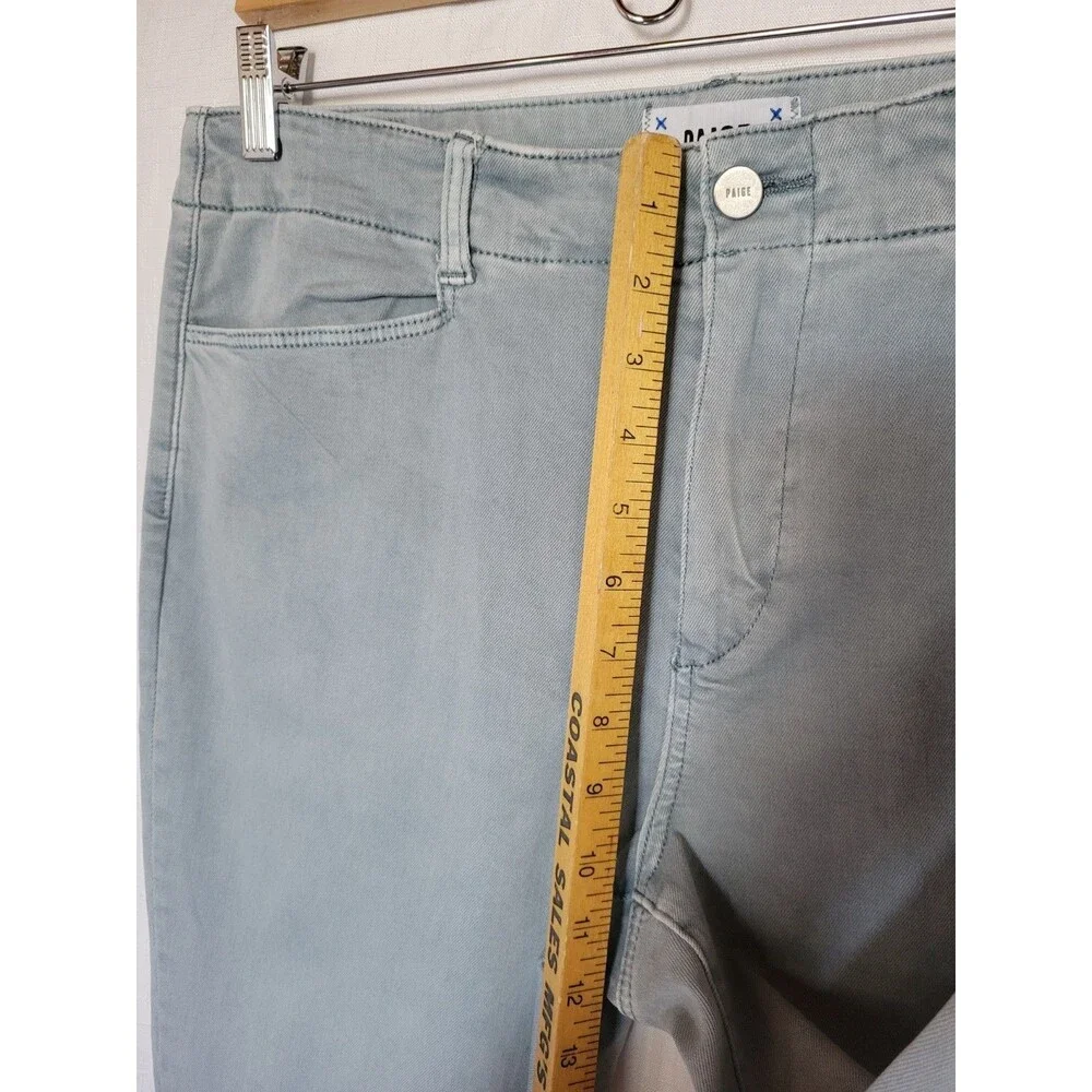 PAIGE Women's Brigitte Jeans Denin Straight Leg 31 VTG Light Green
